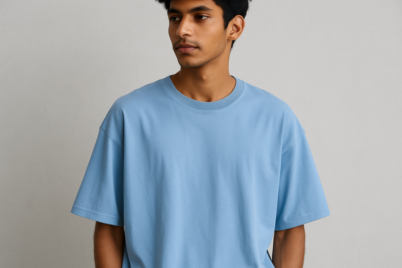 make the t-shirt a bit oversized so as to qualify for streetwear category